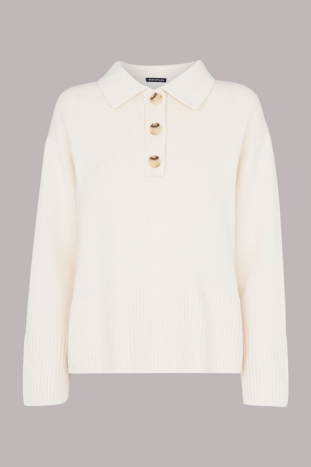 Button Front Polo Knit