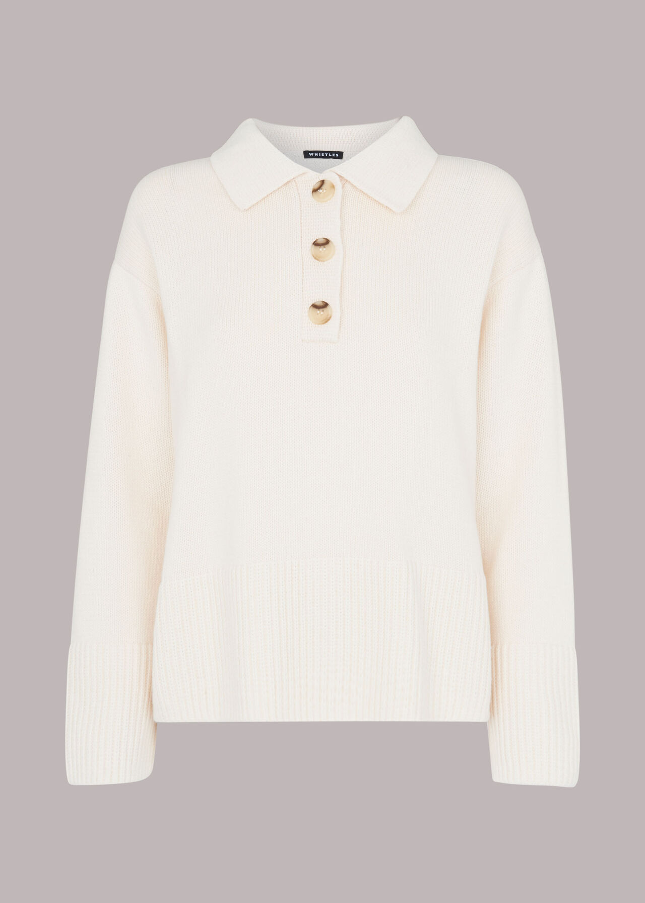 Button Front Polo Knit