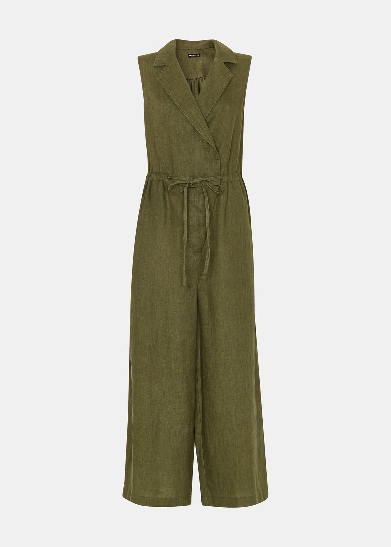 Petite Bella Linen Wrap Jumpsuit