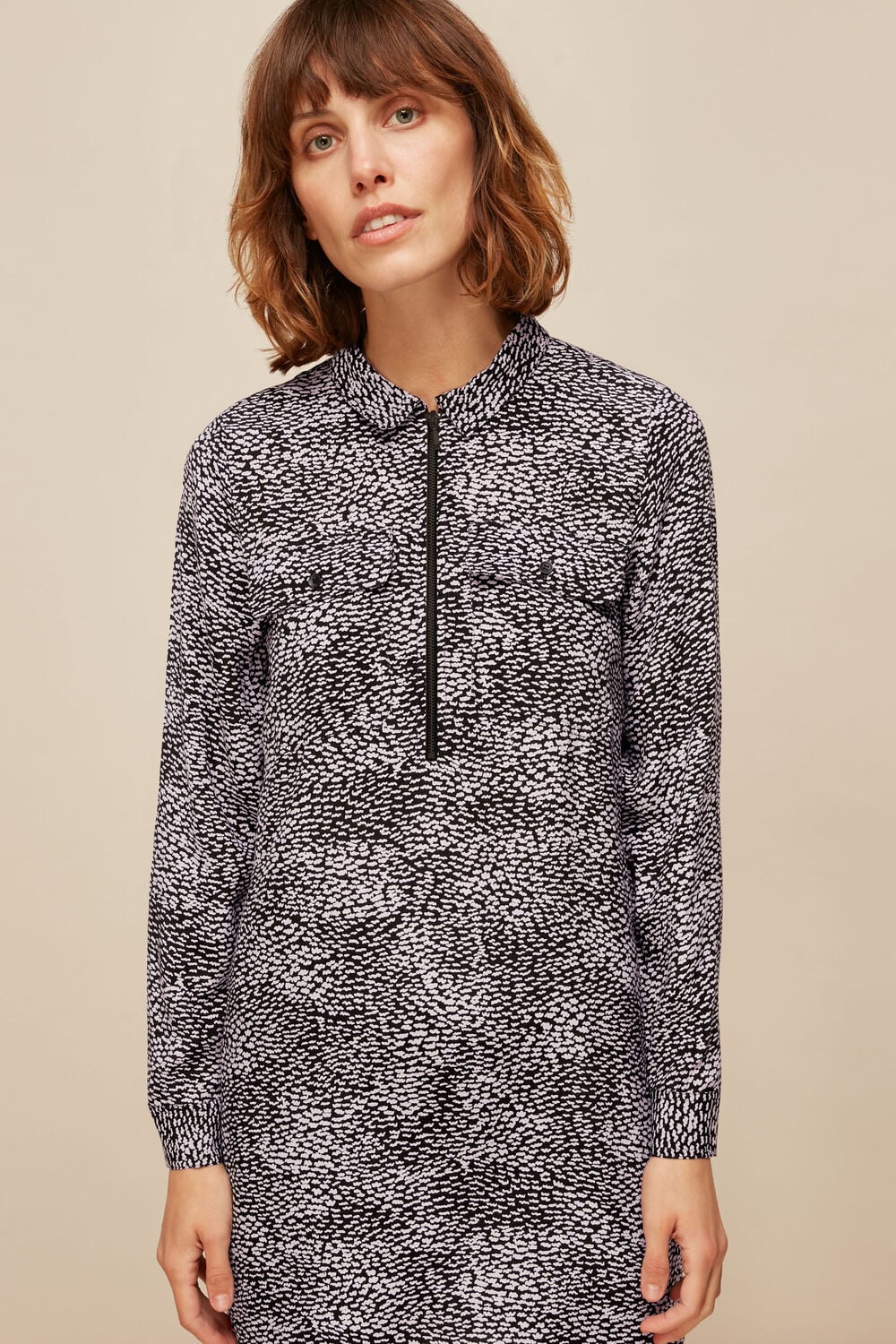Kay Ripple Print Shift Dress