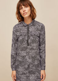 Kay Ripple Print Shift Dress