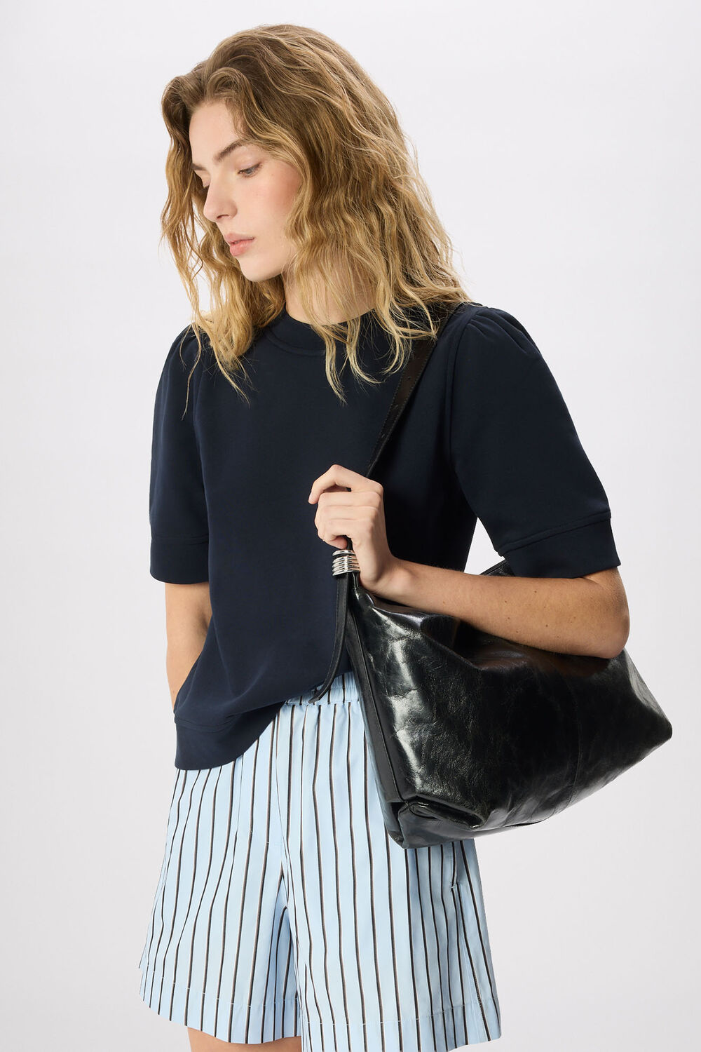Navy Short Sleeve Sweat