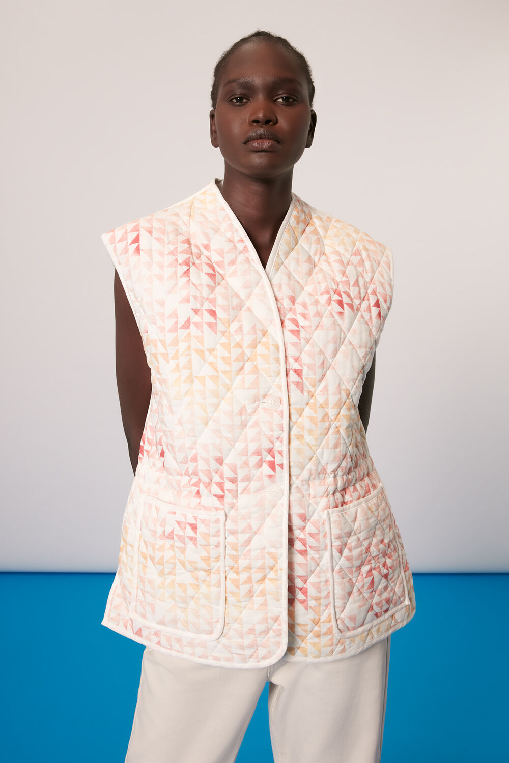 Hexagon Print Gilet