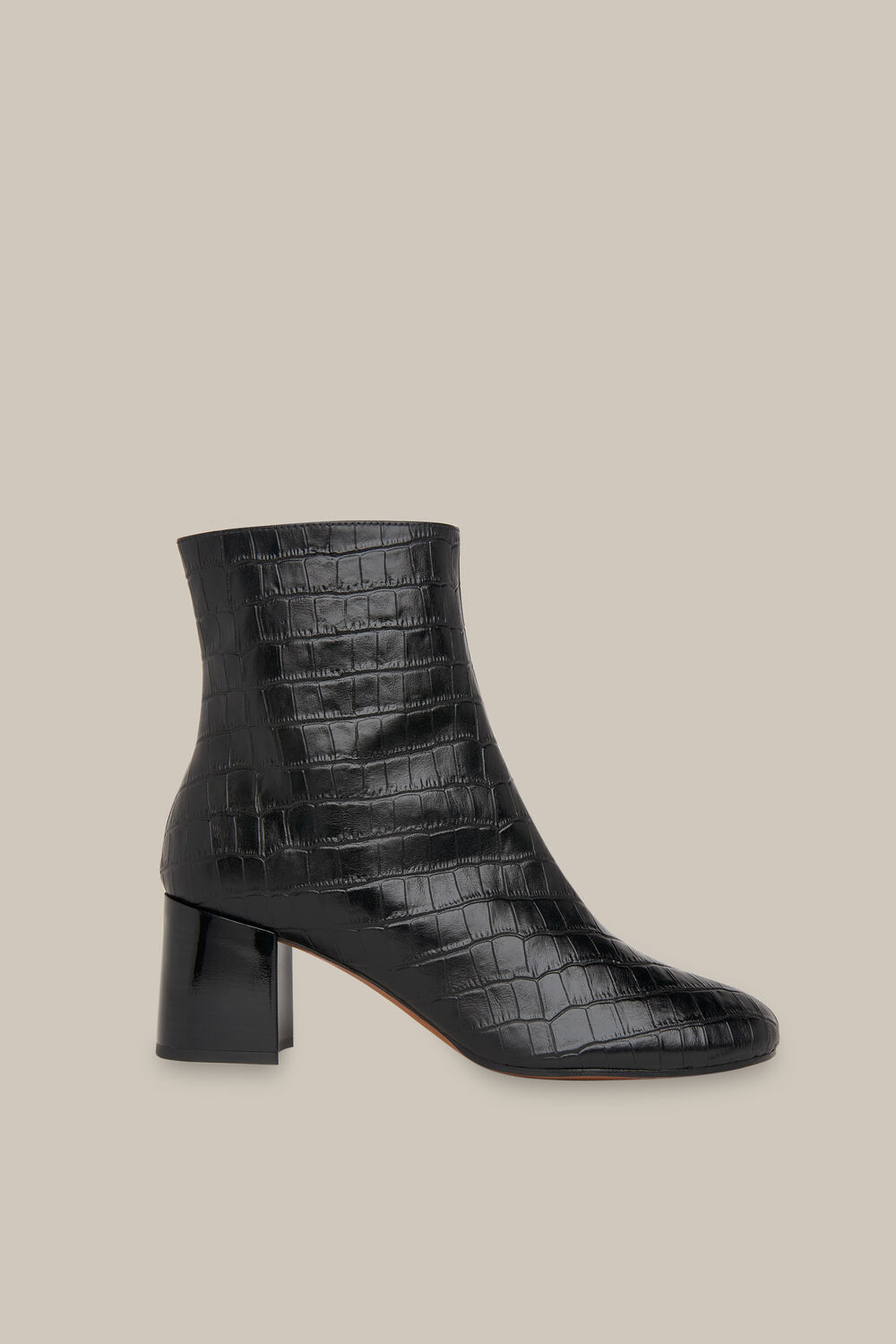 Elora Croc Block Heel Boot