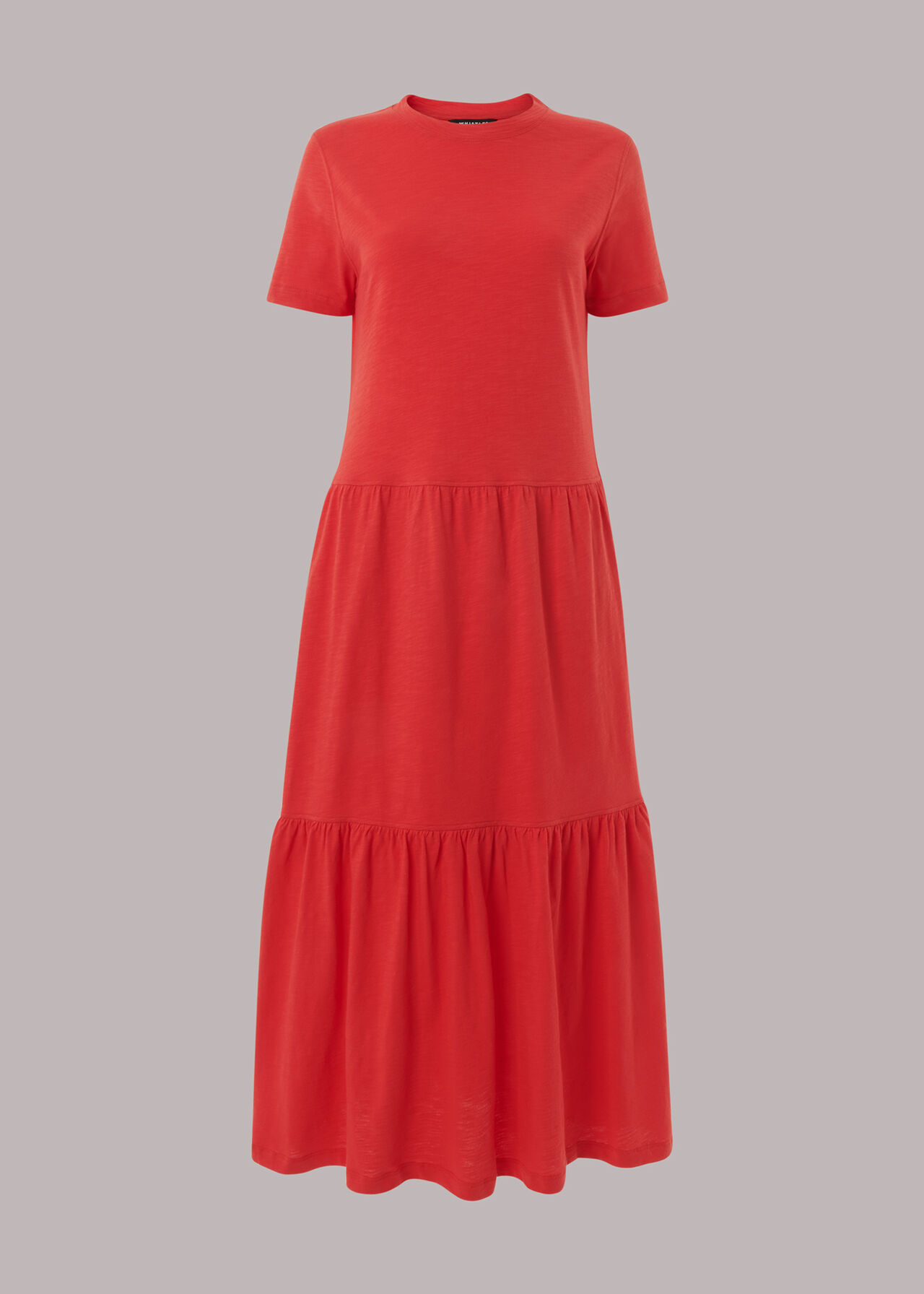 Tiered Jersey Midi Dress