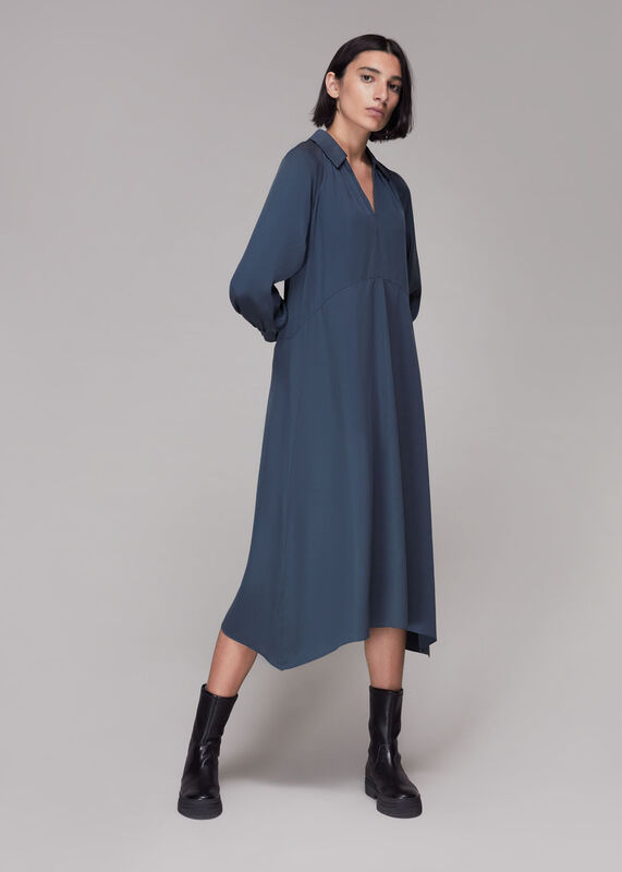 Blue Catherine Shirt Dress