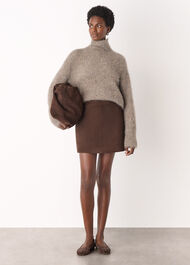 Suede A Line Skirt