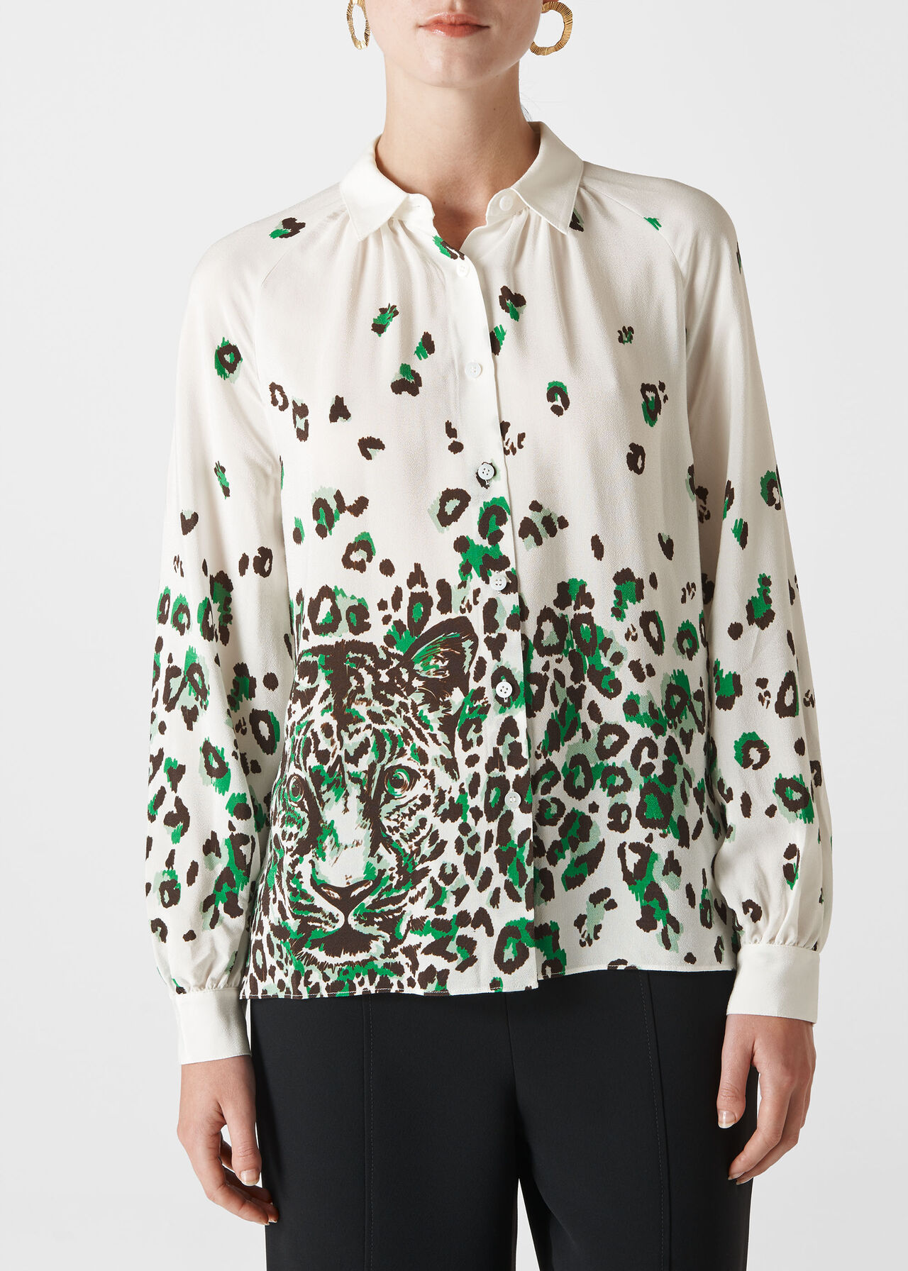 Leo Print Shirt White/Multi