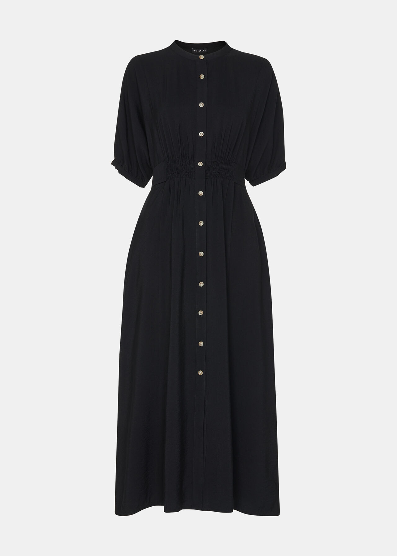 Black Amber Midi Dress | WHISTLES