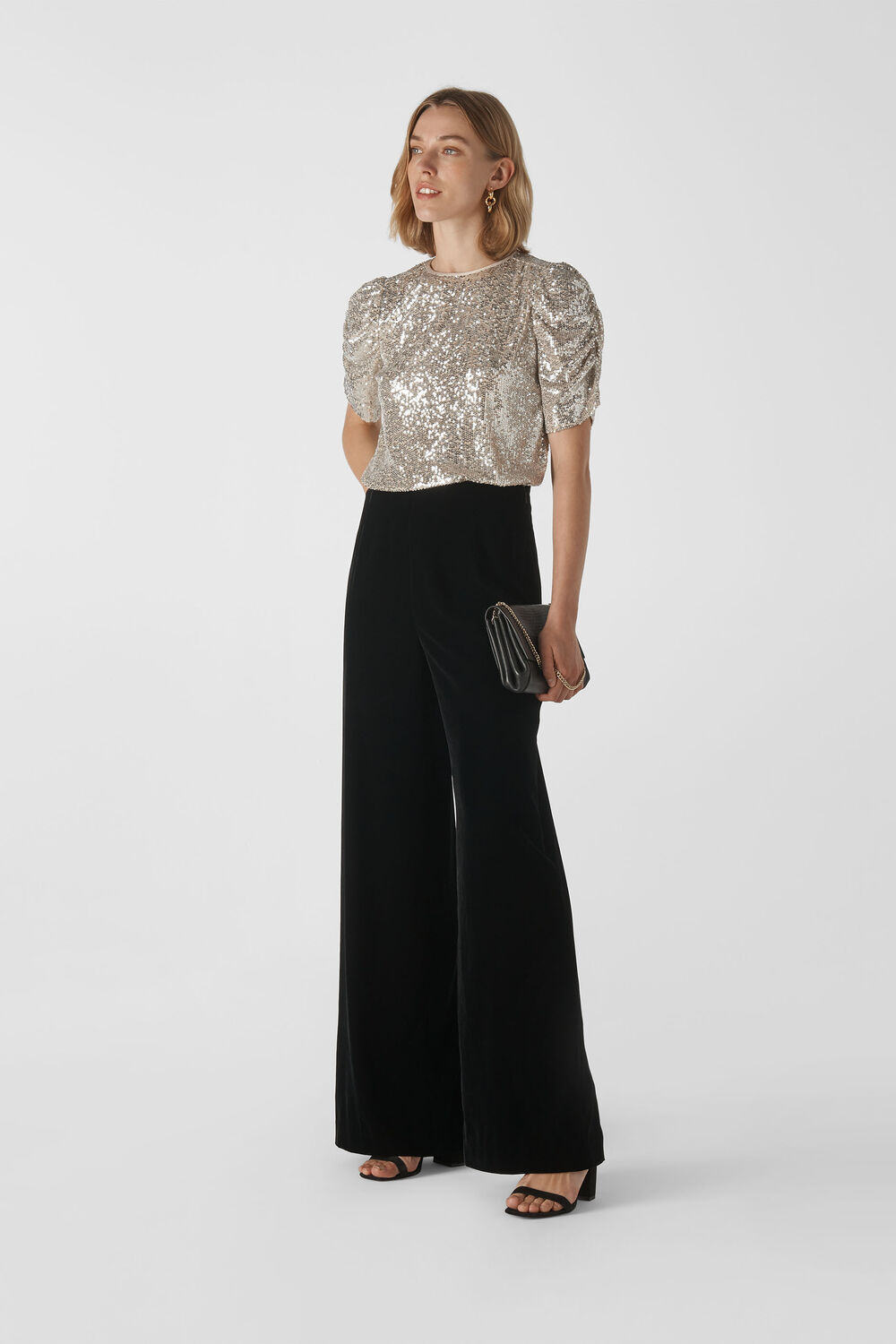 Seema Sequin Top Silver