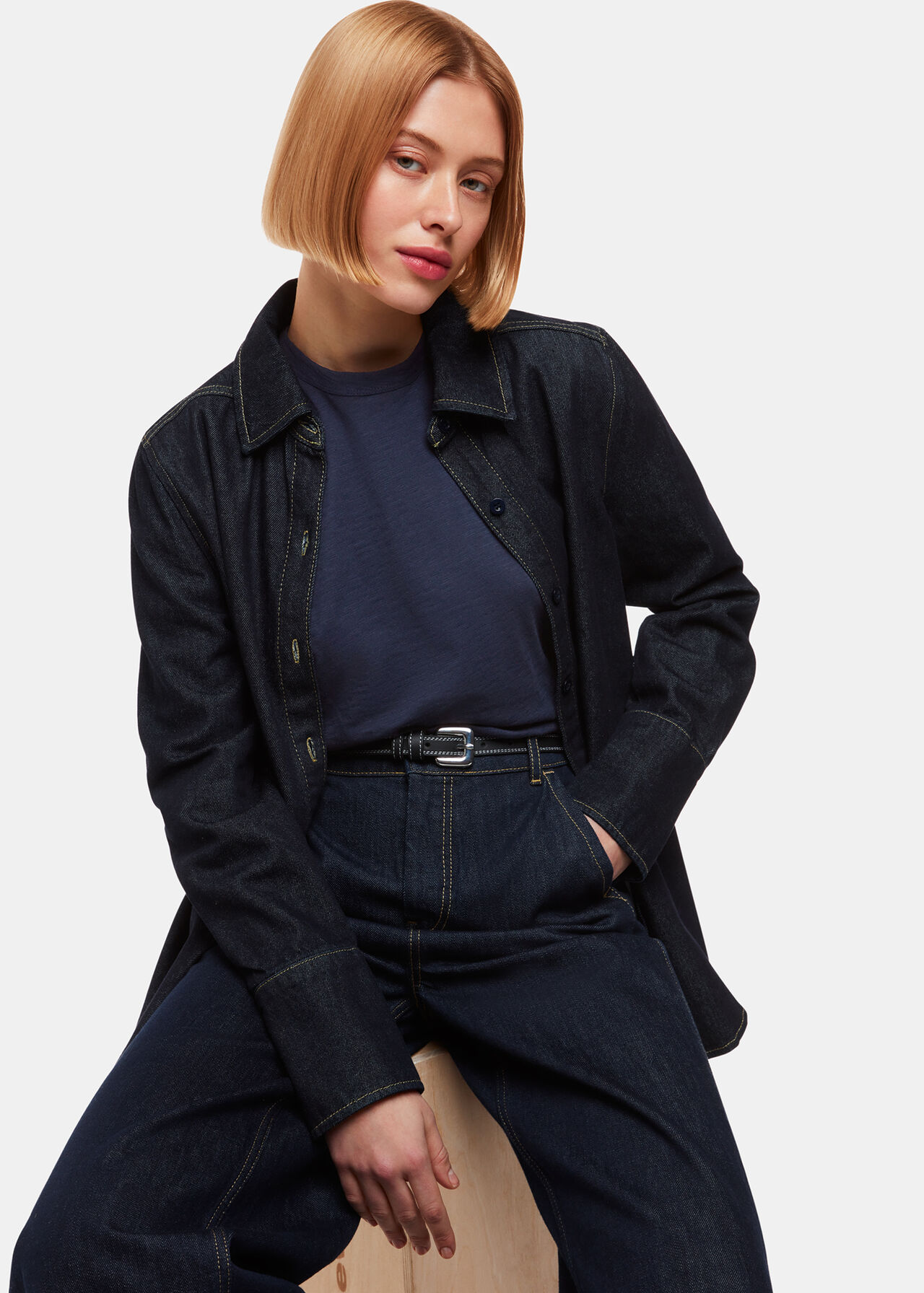 Navy Emily Ultimate TShirt WHISTLES Whistles US