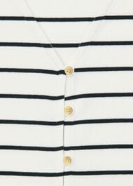 Stripe Button Front Tank