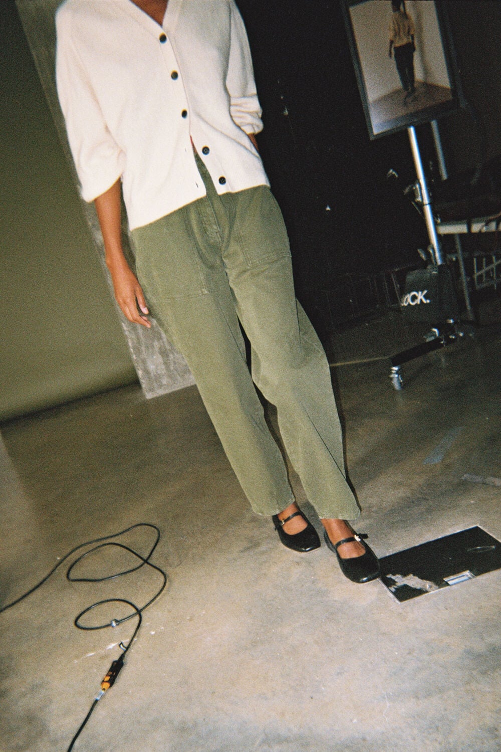 Khaki Full Length Cotton Trouser