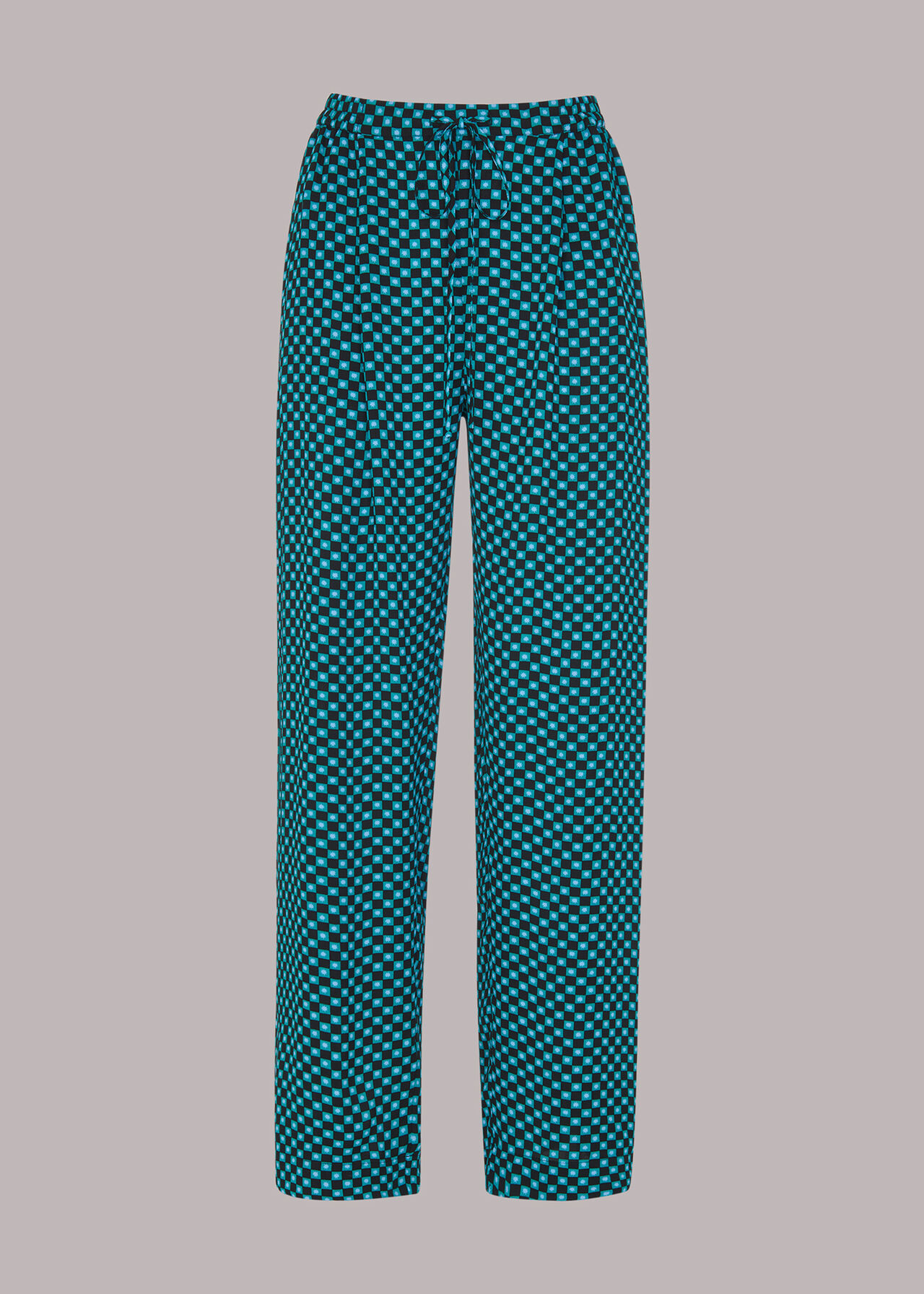Pippa Star Check Print Trouser