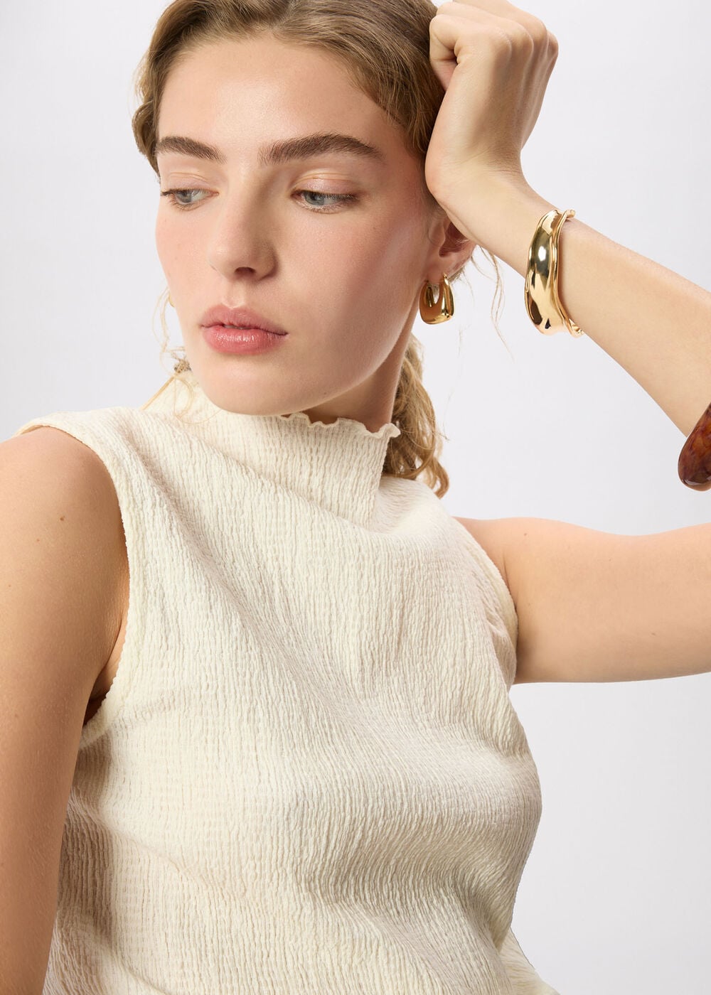 Textured Sleeveless Top