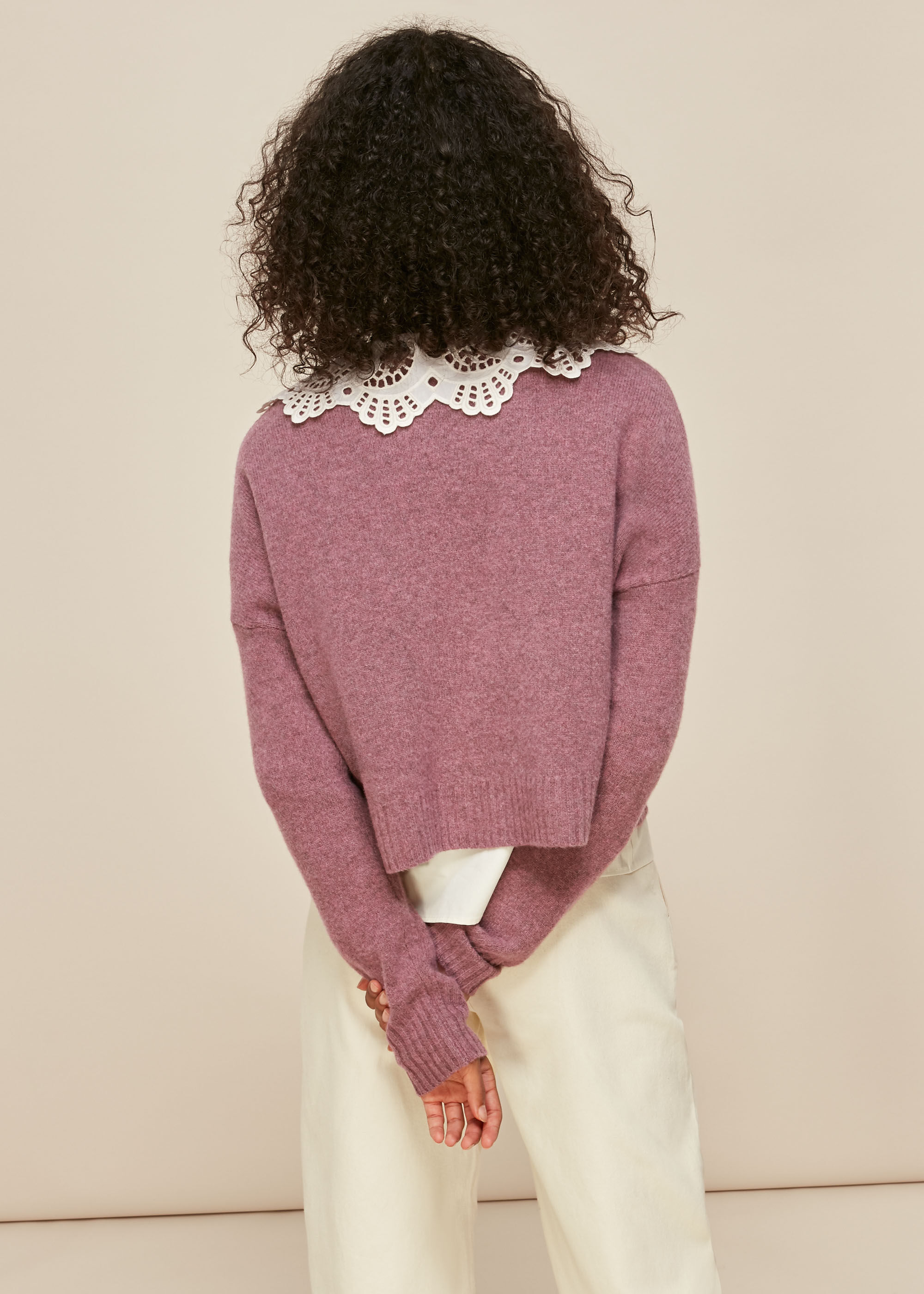 Purple/Multi Reversible Merino Mix 