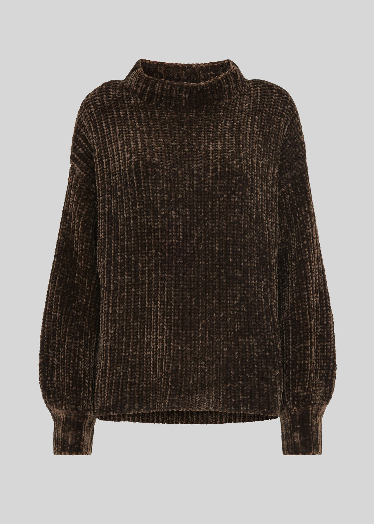 Chenille Full Sleeve Sweater Khaki