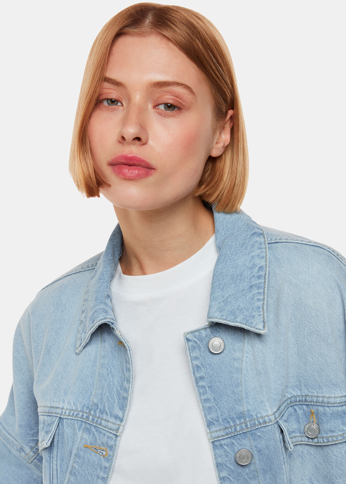 Pale Denim Tilly Oversized Denim Jacket | WHISTLES