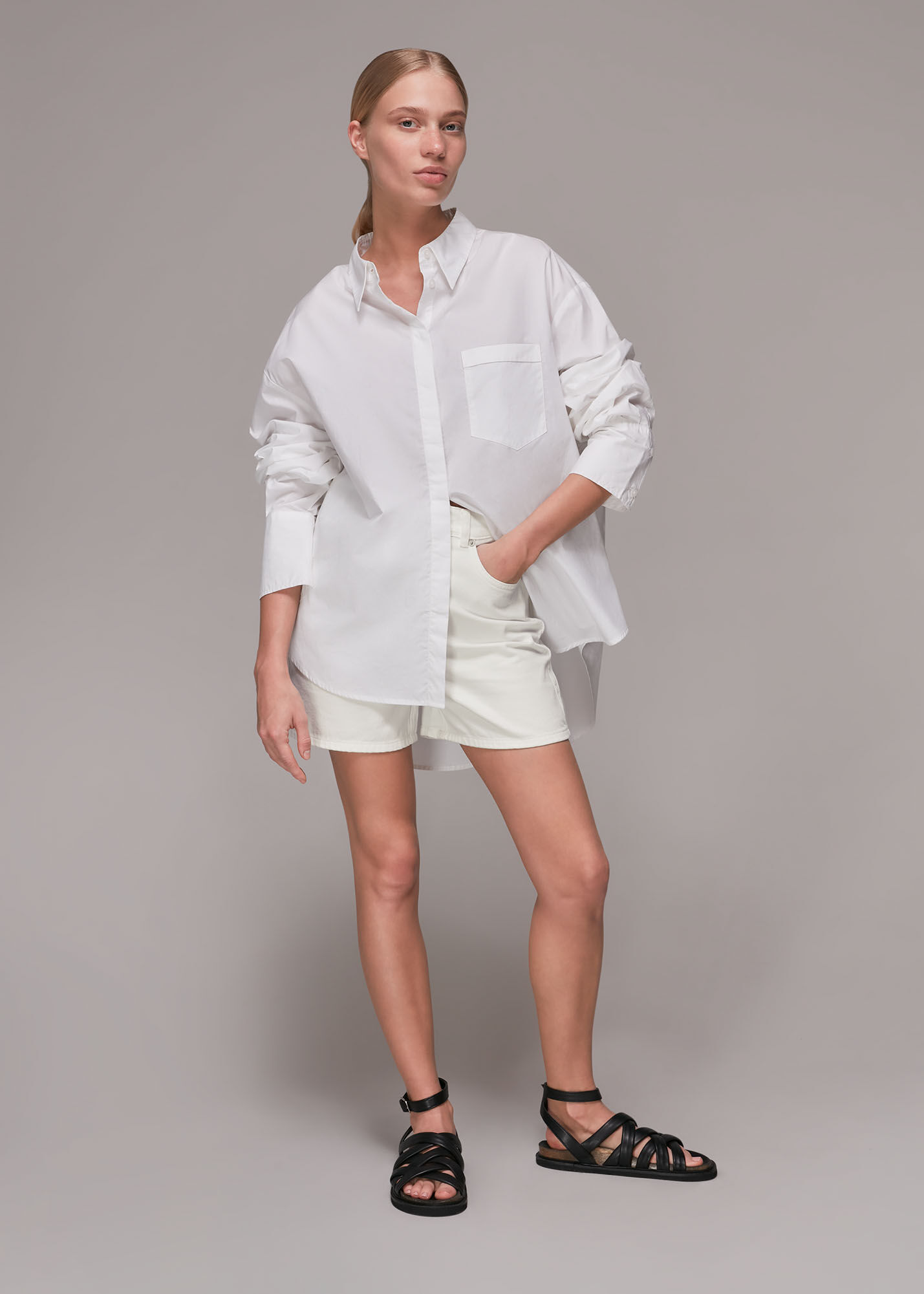 White Authentic Denim Short | WHISTLES 
