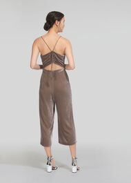 Florence Velvet Jumpsuit Silver