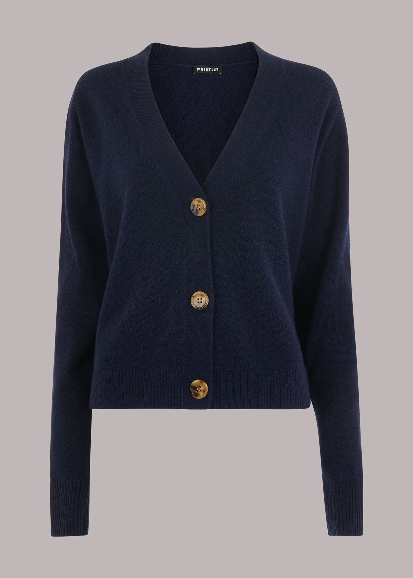Navy Cashmere Cardigan WHISTLES