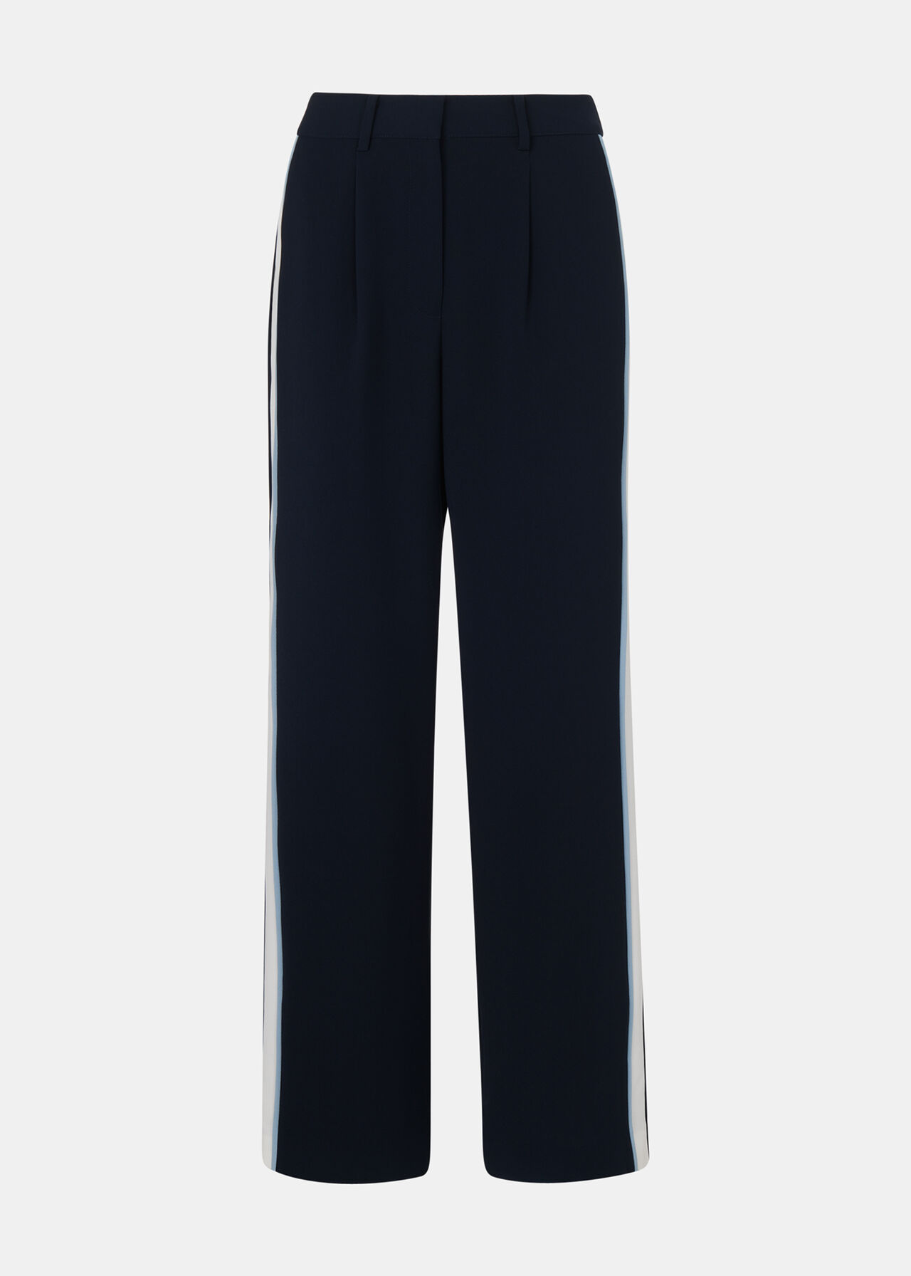 Petite Crepe Side Stripe Trouser