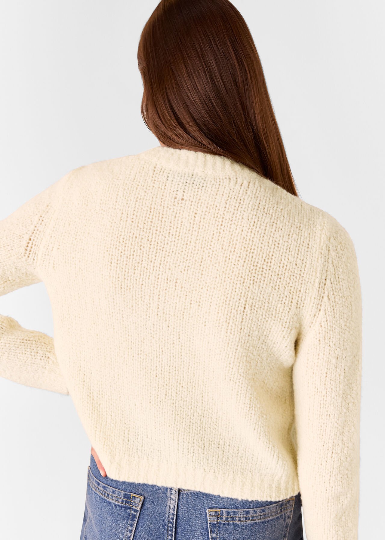 Wool Mix Textured Cardigan