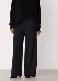 Petite Ponte Wide Leg Trouser
