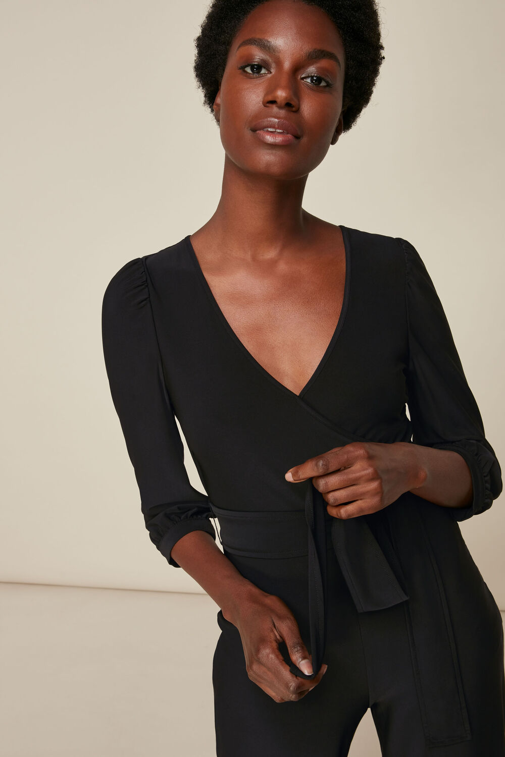 Wrap Jersey Jumpsuit