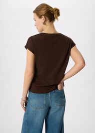 Willa V-Neck Cap Sleeve Tee