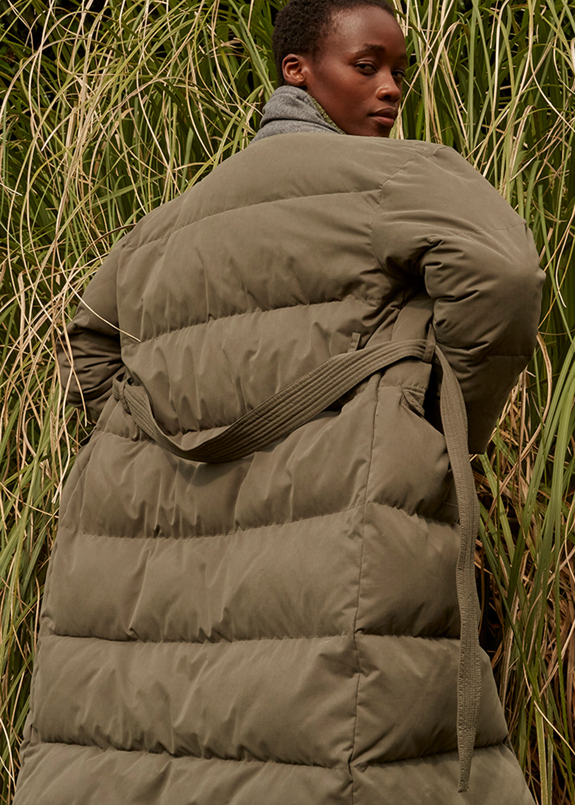 Khaki puffer coat hotsell