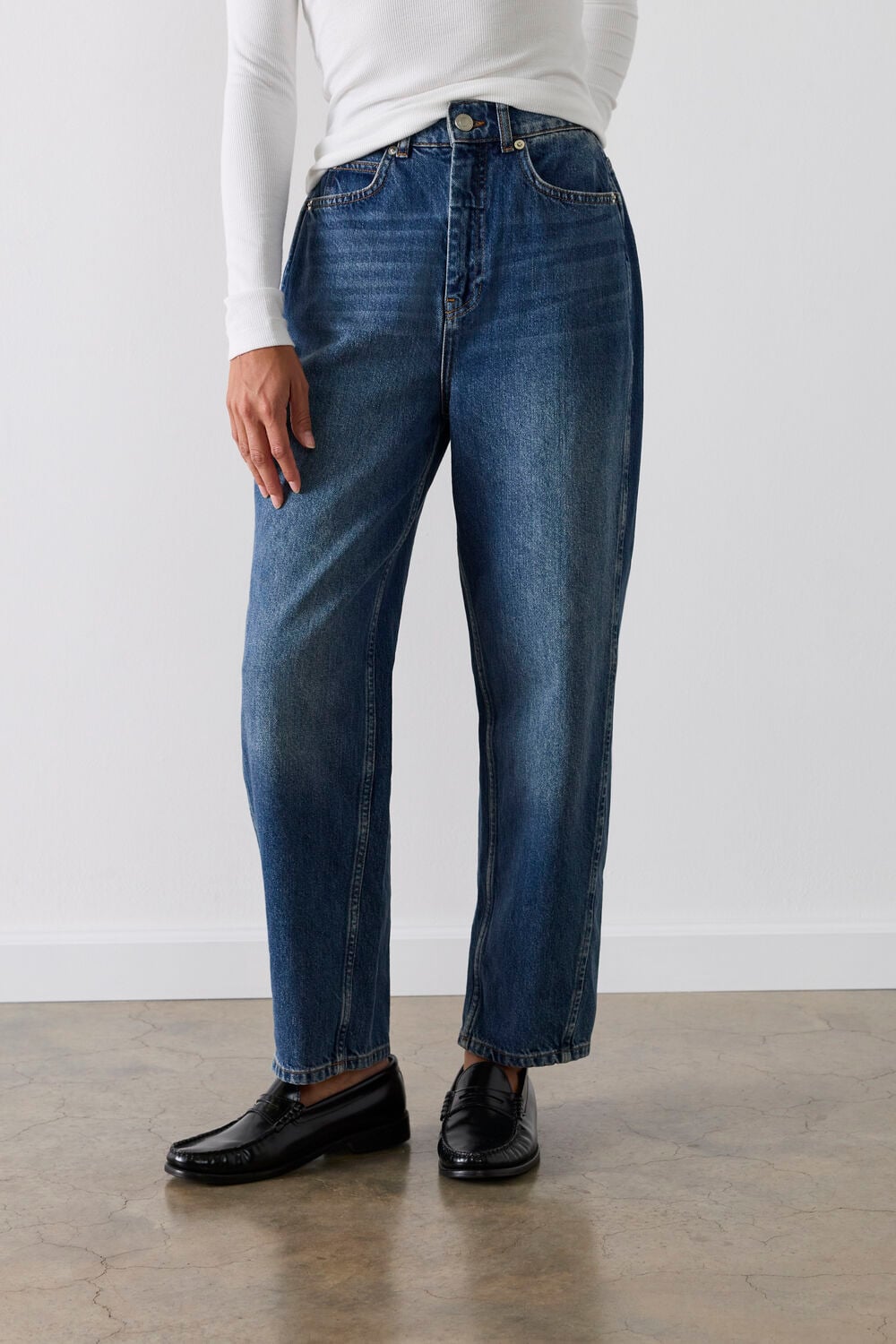 Denim Authentic Barrel Leg Jean