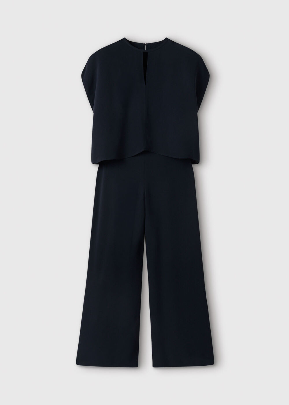 Cape Detail Crepe Jumpsuit