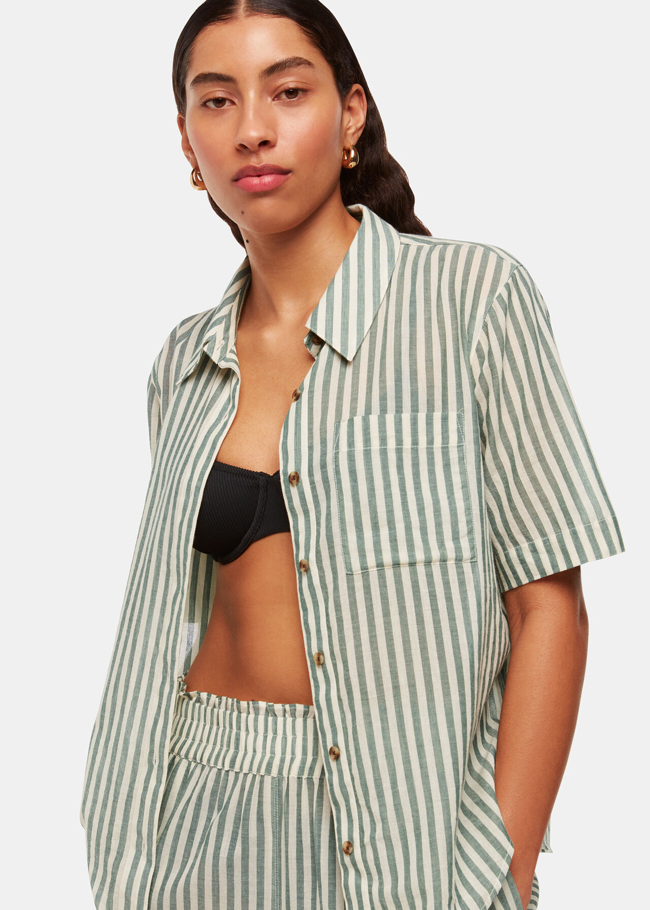 Green Stripe Beach Coord