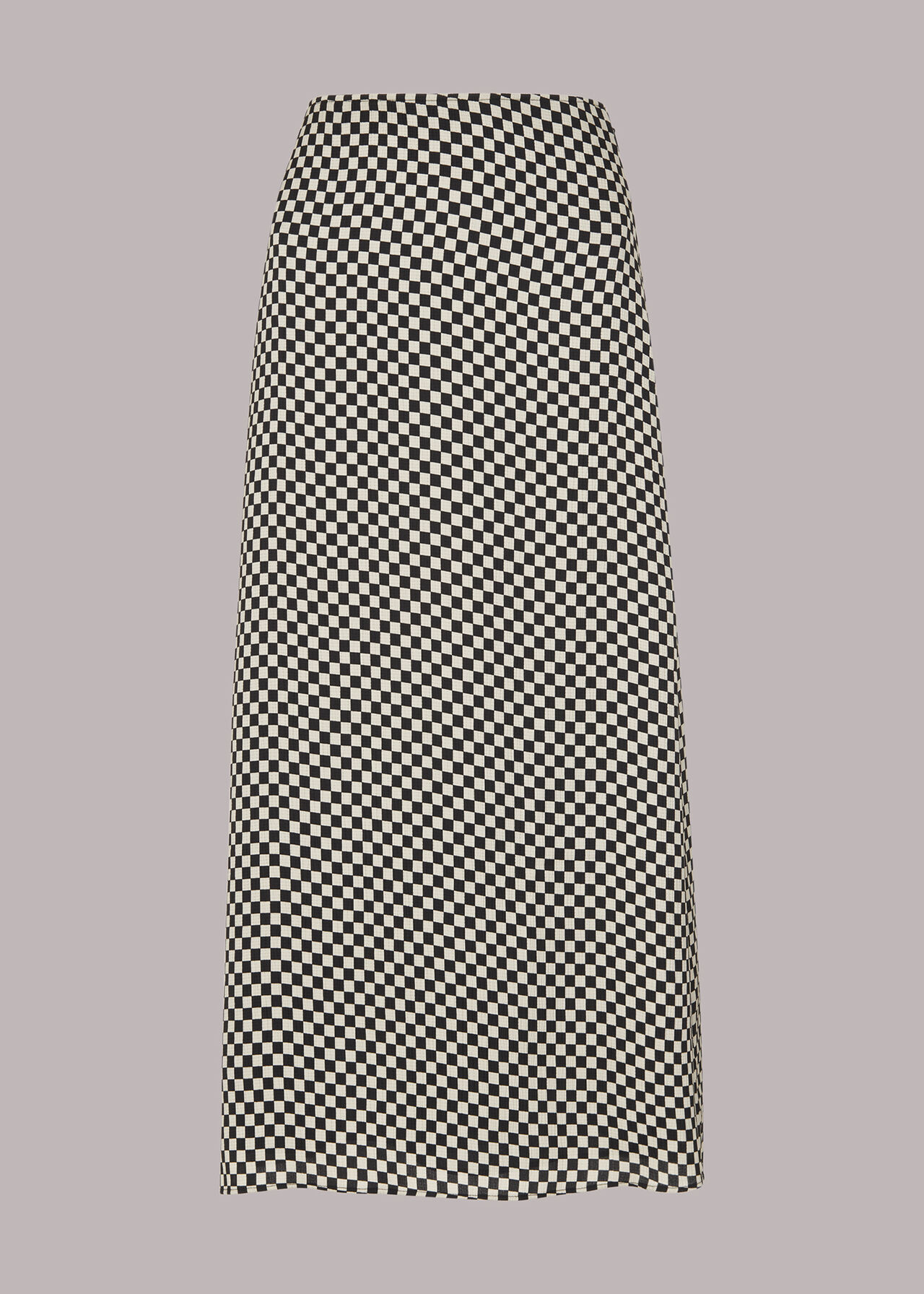Navy Lola Check Tiered Skirt