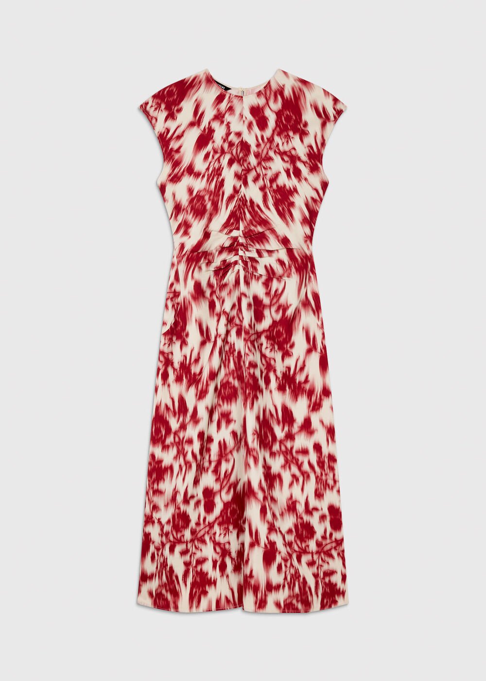Petite Blurred Floral Crepe Dress