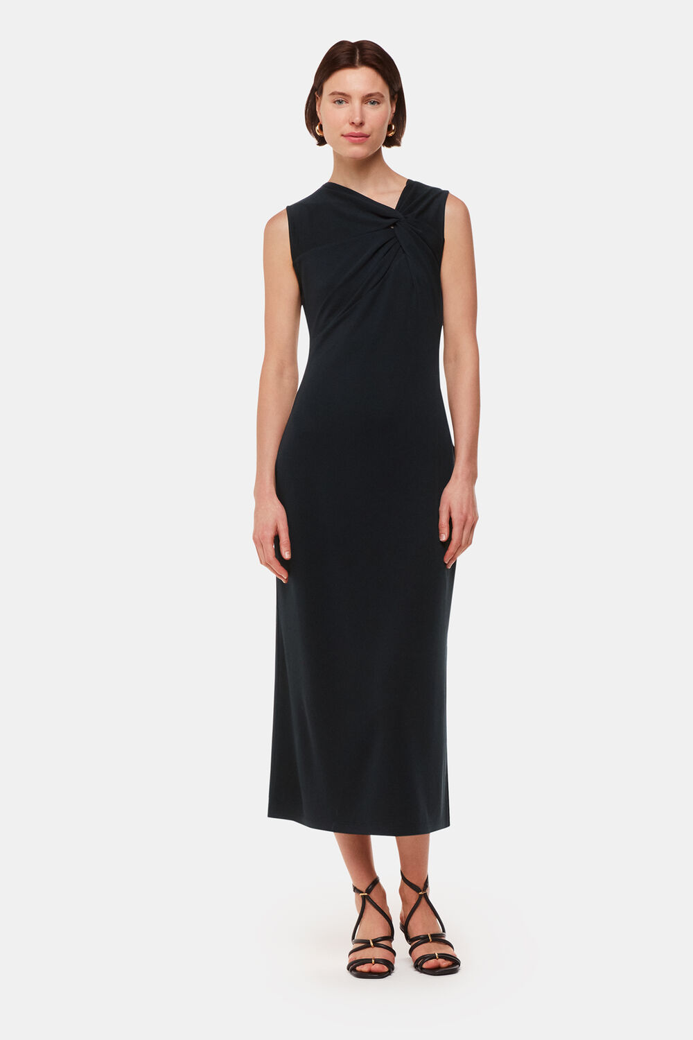 Black Saoirse Twist Jersey Dress