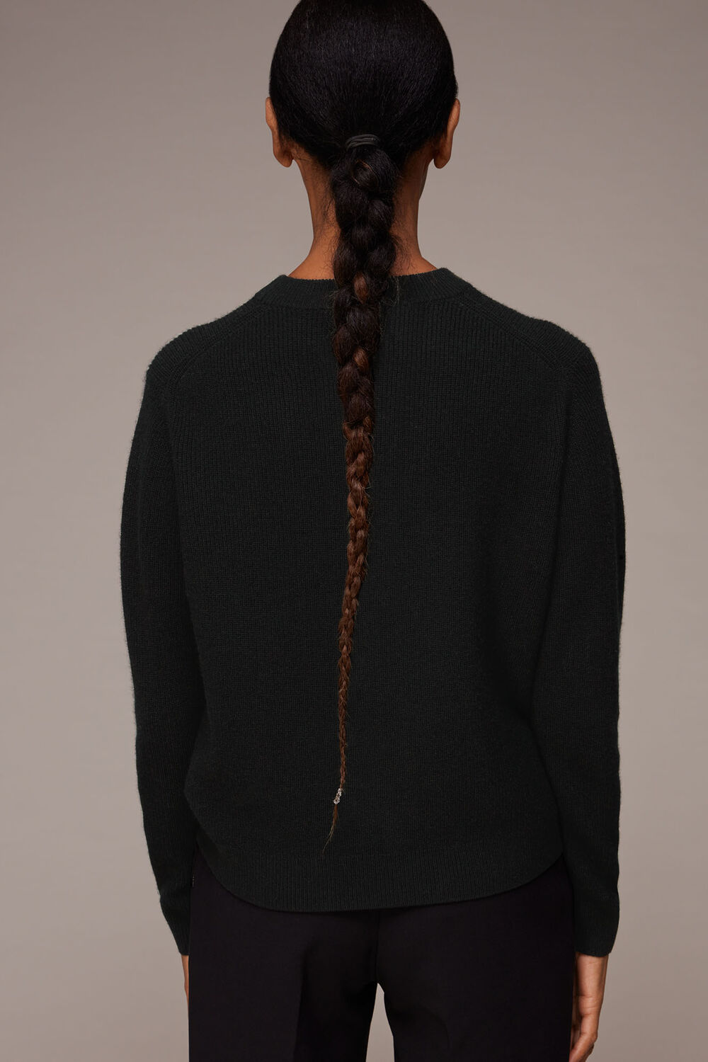 Twist Front Wool Cashmere Knit