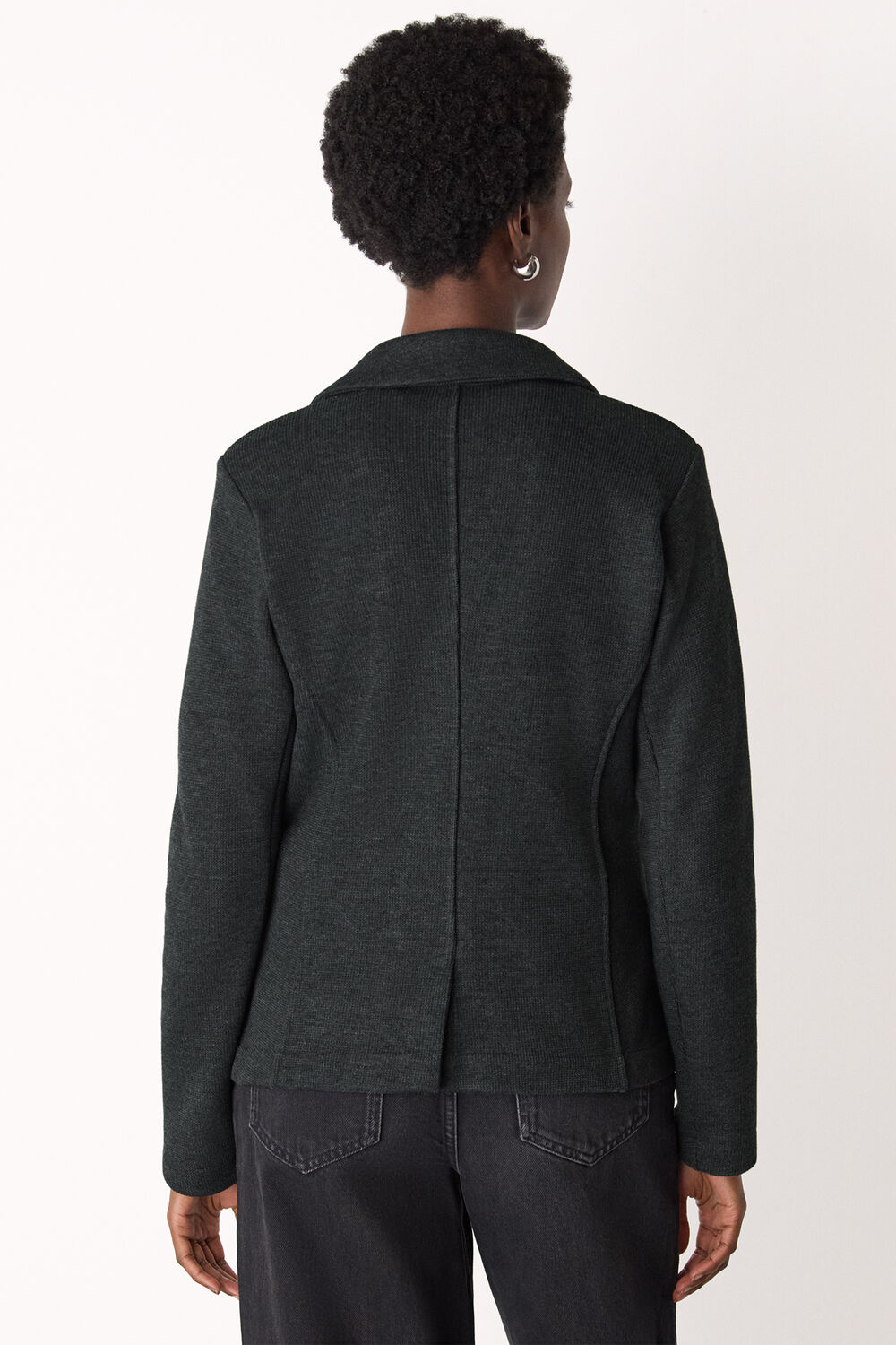 Dark Grey Slim Jersey Jacket