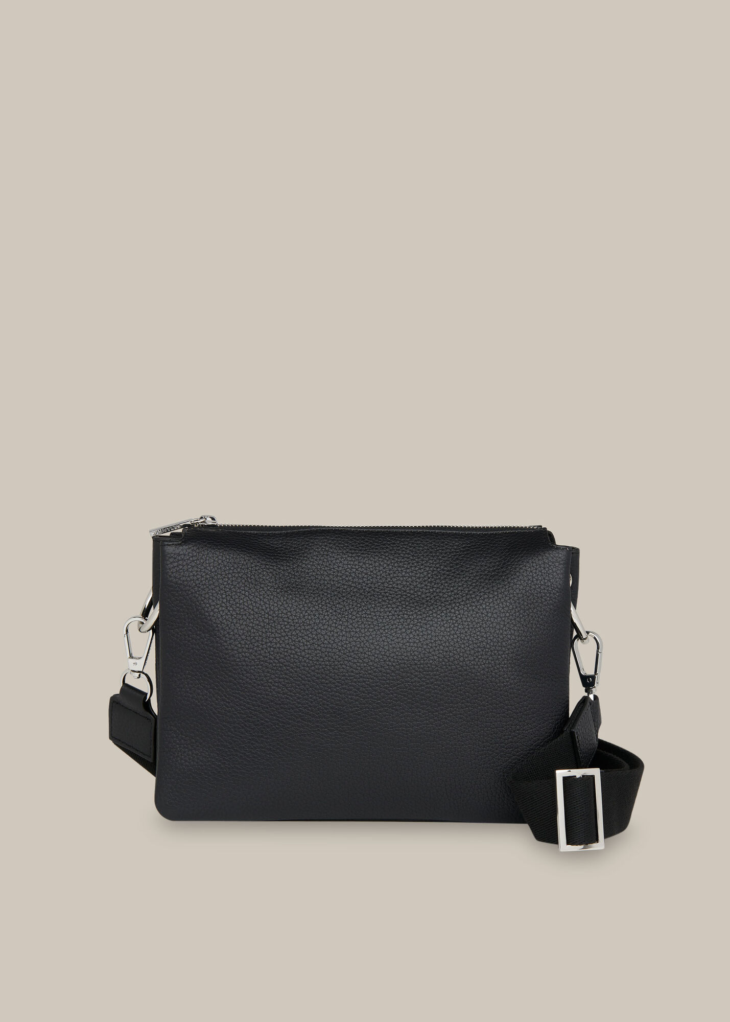 Black Katie Triple Pouch Bag WHISTLES