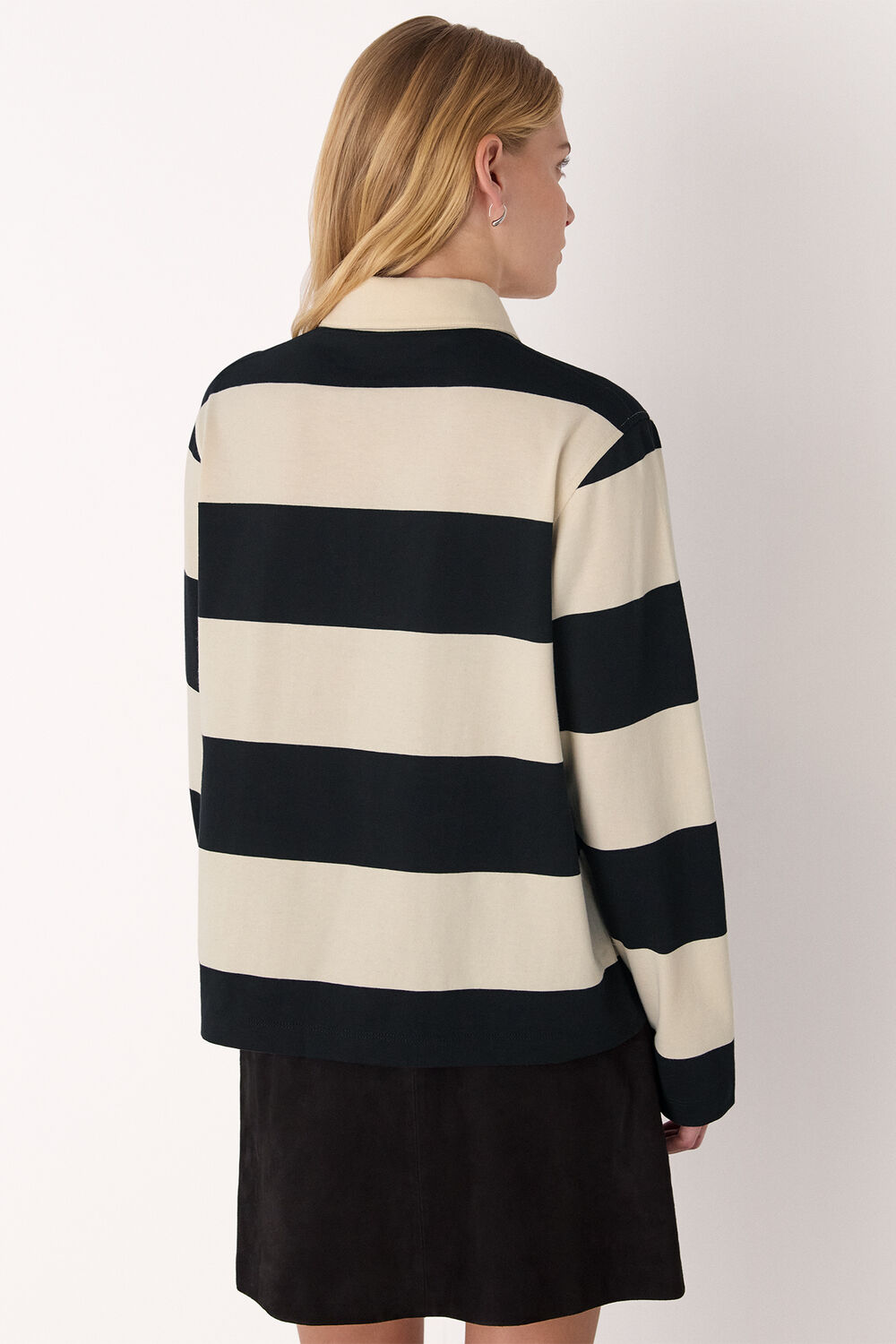 Ivory Stripe Polo Shirt