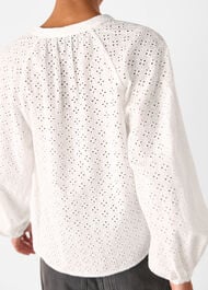 Broderie V Neck Blouse