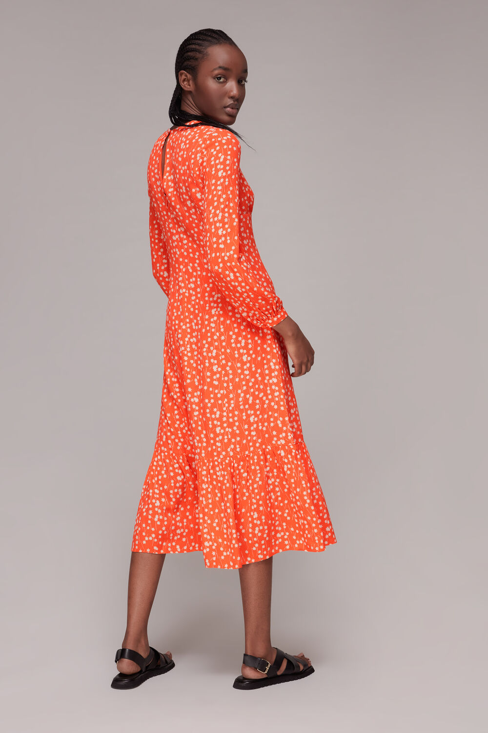 Shooting Star Print Midi Dress