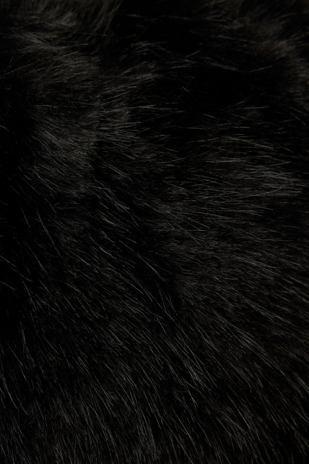 Black Faux Fur Frame Clutch Bag