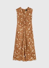 Deer Spot Viscose Midi Dress