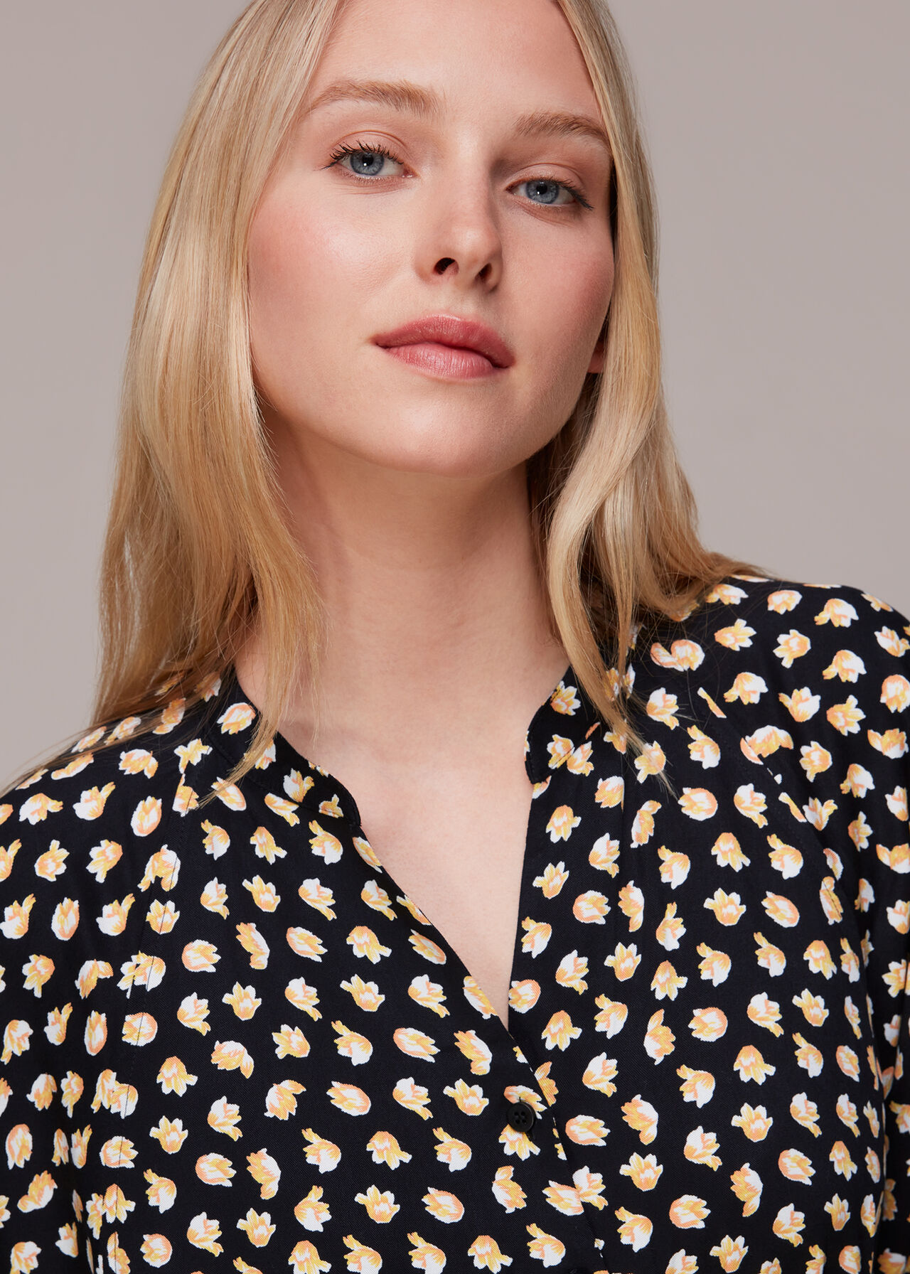 Twisting Tulips Trapeze Dress