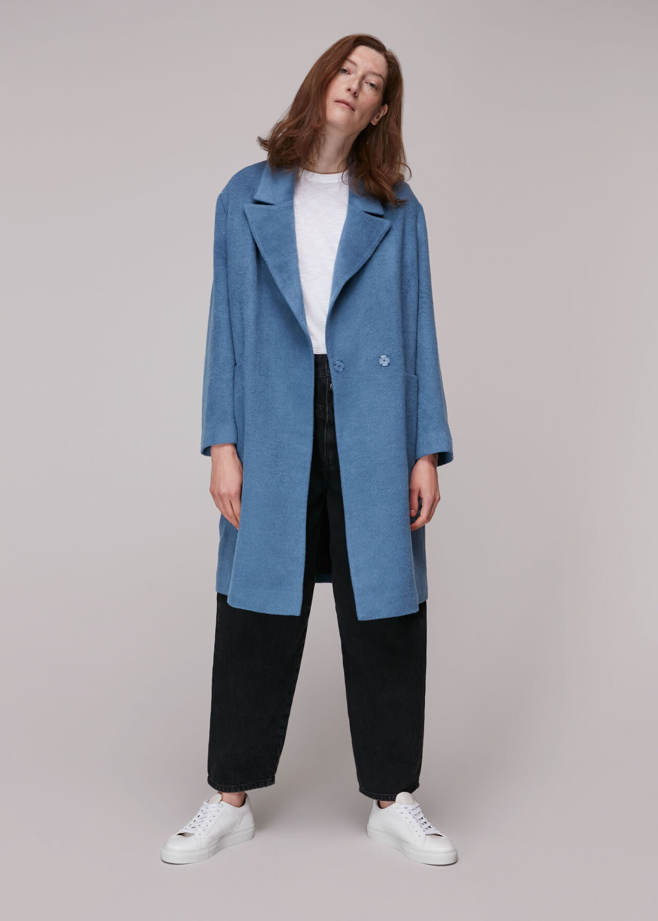 Lana Drawn Cocoon Coat