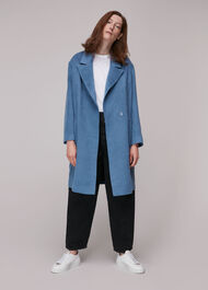 Lana Drawn Cocoon Coat