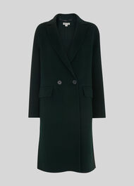 Double Faced Wool Coat Dark Green