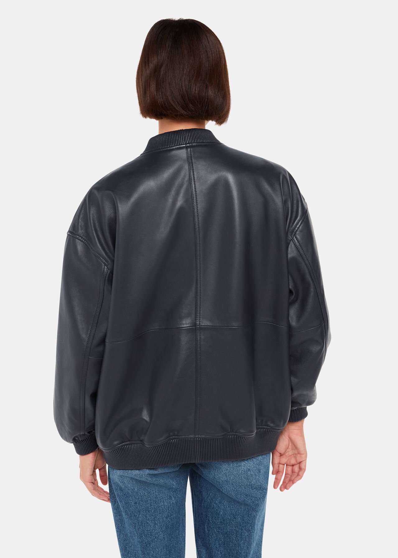 Erin Leather Bomber